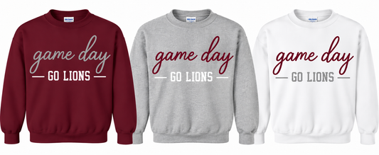 Game Day Lions Embroidery Crew